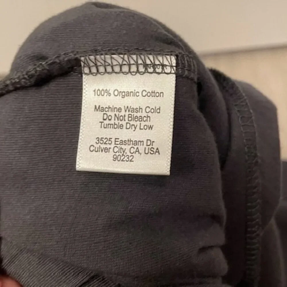 NWT Men's Parachute Organic Cotton Lounge Pants Gray Coal Size XL